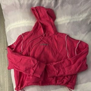 Adidas cropped hoodie. Fushia pink.